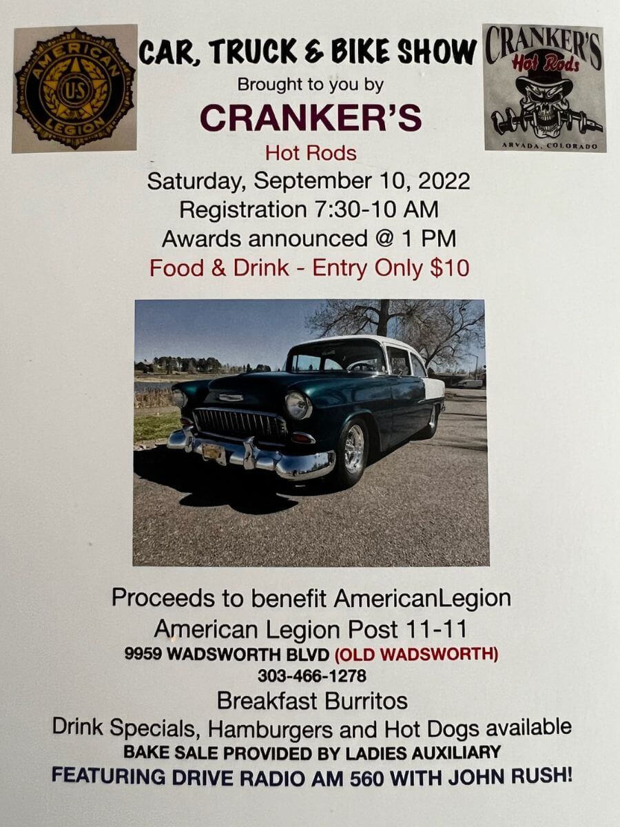 American Legion Post 11-11 Car Show 9/10/22